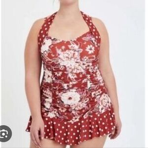 Torrid 1-Piece Wireless Retro Swimdress - 2X - Like New